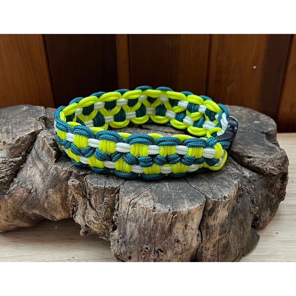 Fits 12.5 in. Neck Size, Quick Release Paracord Dog Collar HANDMADE NEW